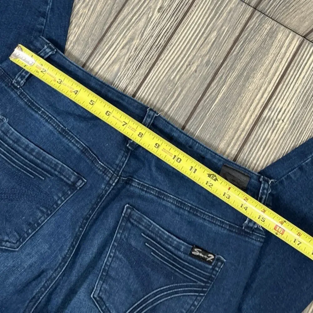 Seven7 Jeans‎ High Rise Ankle Skinny MY1450 Women Sz 8 Cropped Dark Wash